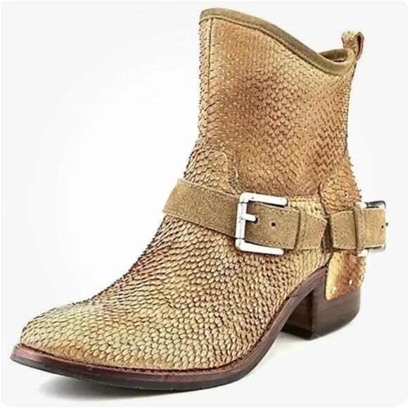 Donald J Pliner Women's Wade Snake Print Leather Riding Ankle Boot Size 7M‎ - Picture 1 of 9